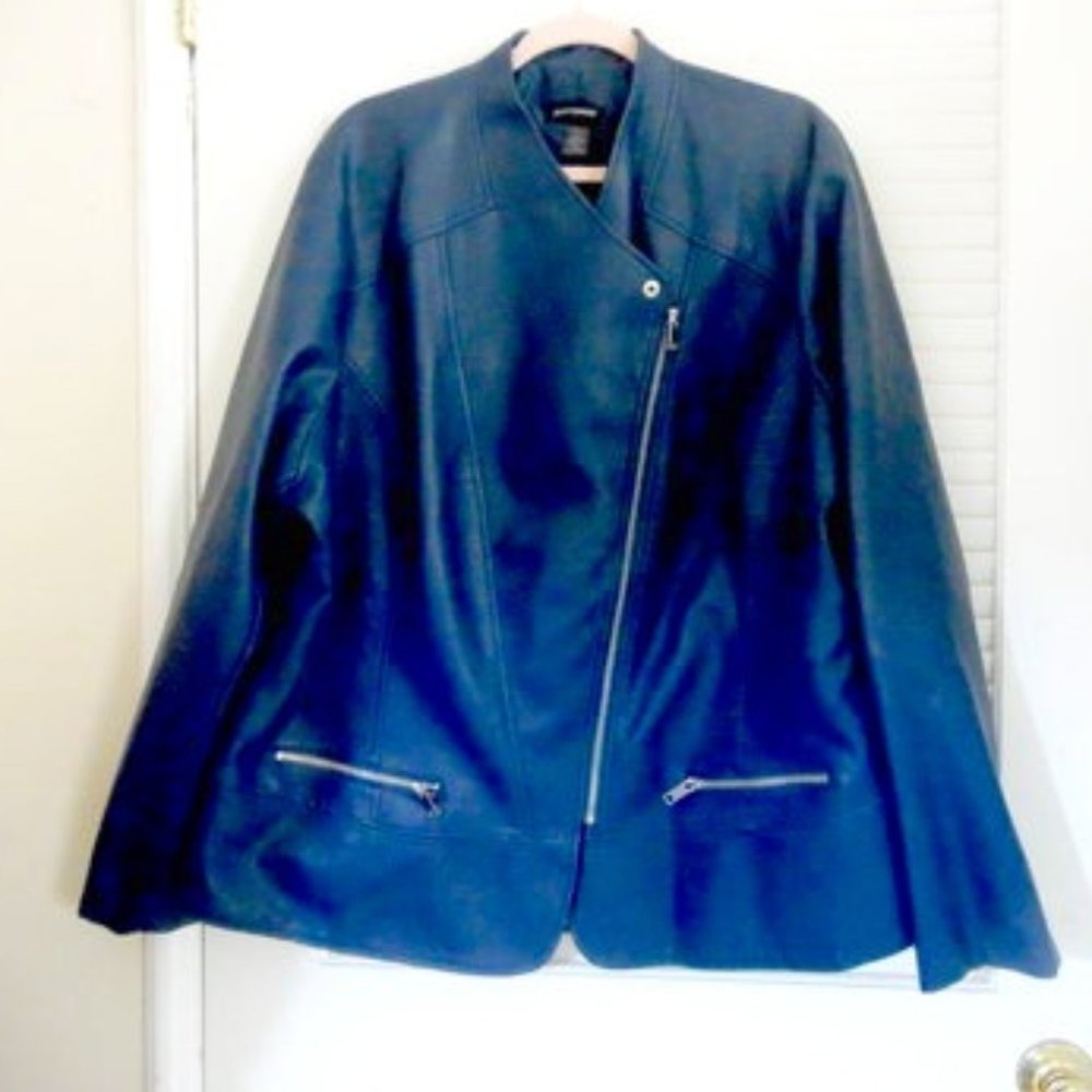 Ashley Stewart Vegan Leather Jacket Size 22